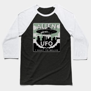 Alien Vintage Poster Baseball T-Shirt